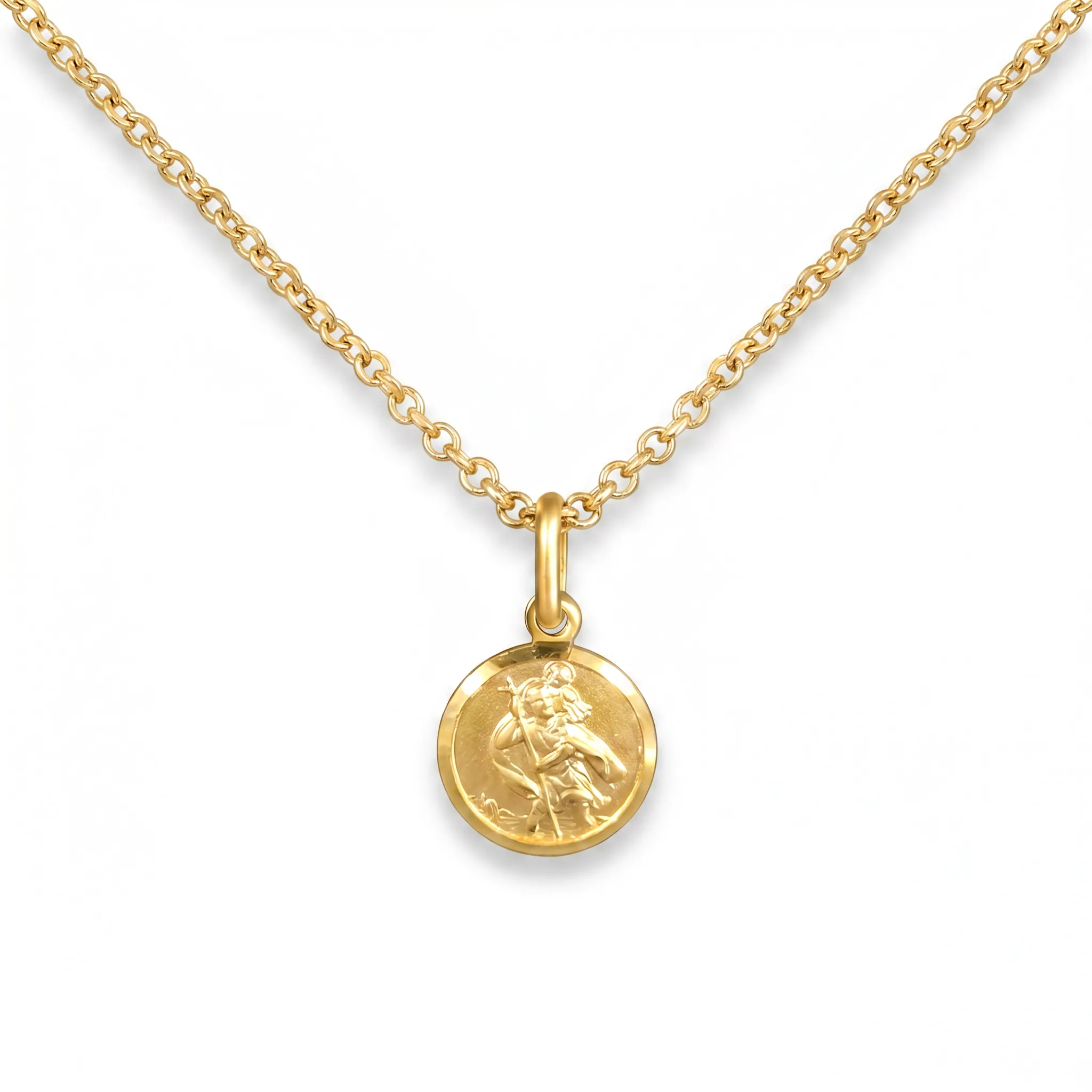 St Christopher Medallion Necklace - Image 2