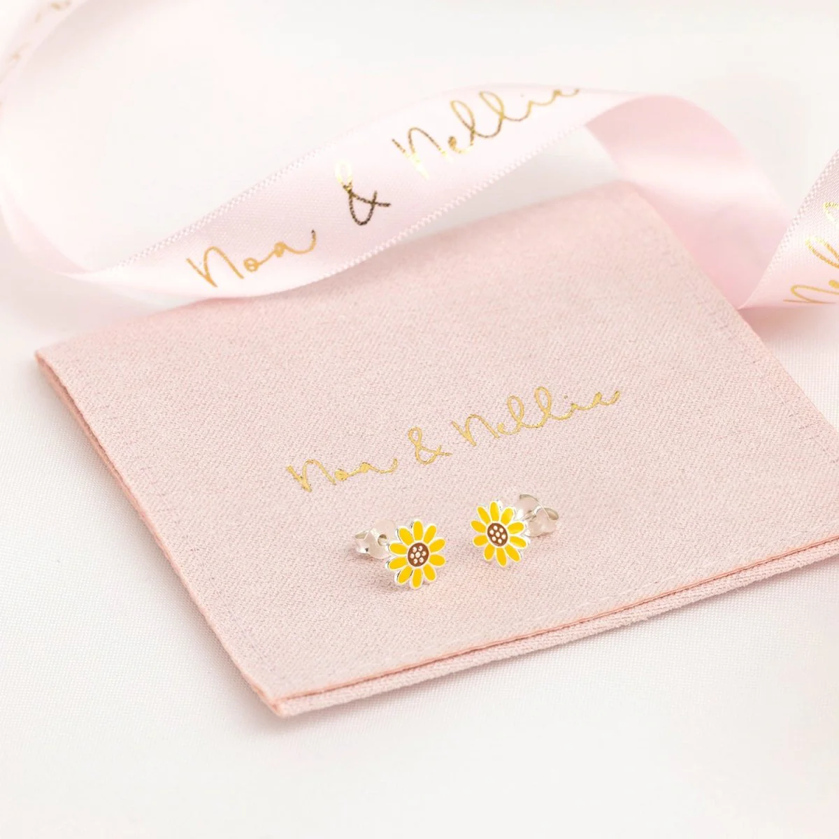 Kids Sunflower Stud Earrings - Image 3