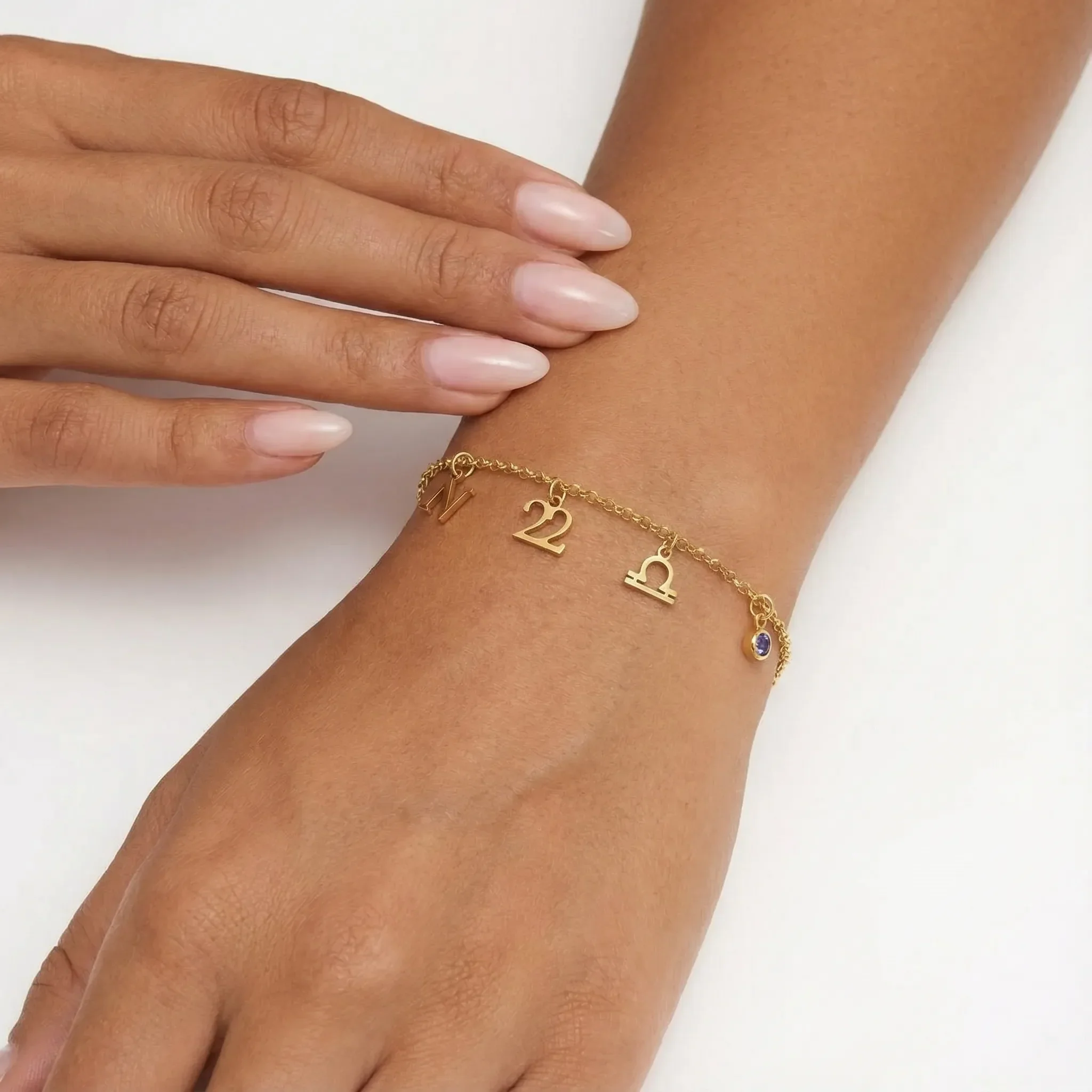 Story Bracelet with Initial, Year, Zodiac & Birthstone - Image 5
