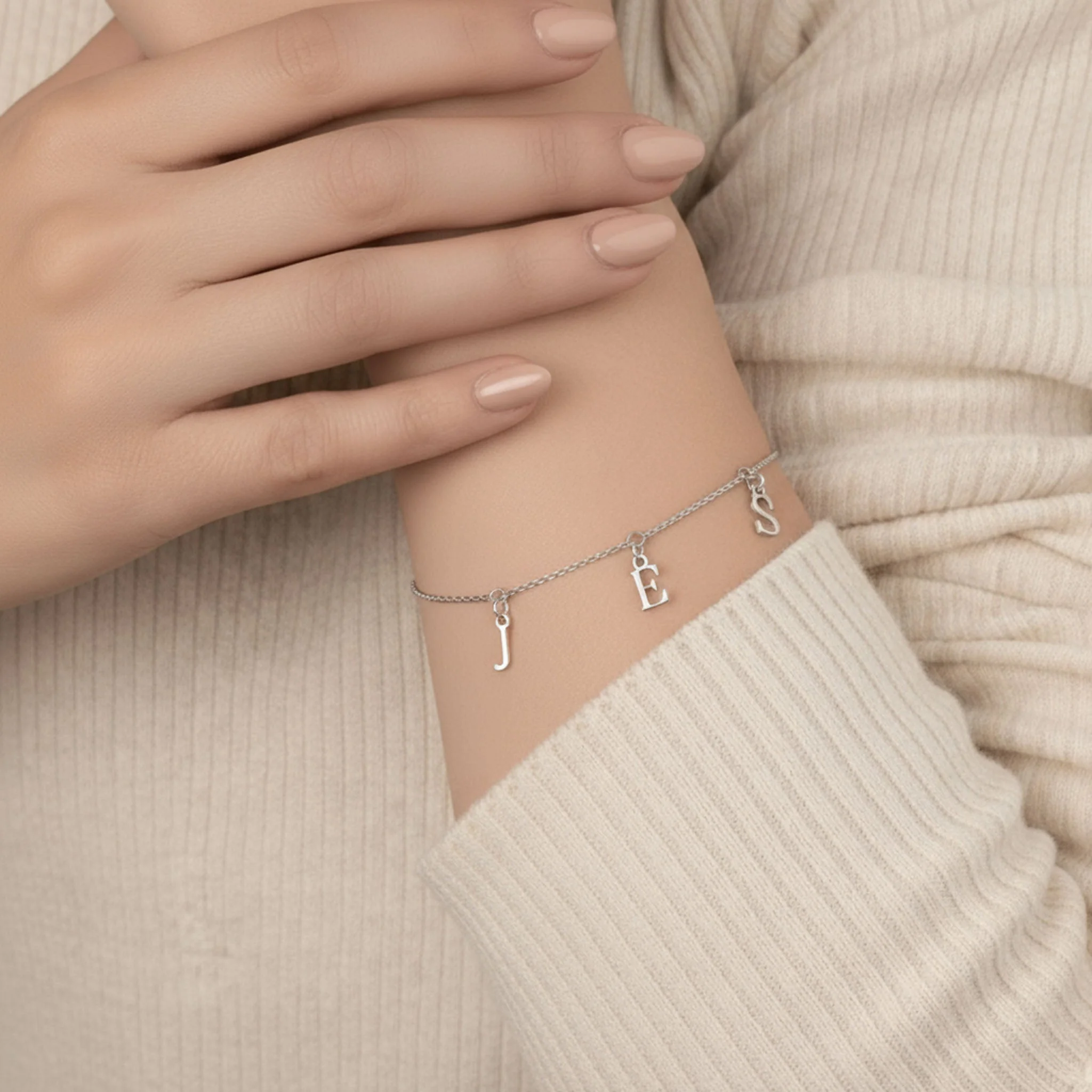 Triple Initial Bracelet - Image 3