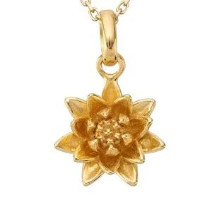 Gold - July Water Lily Birthflower Charm