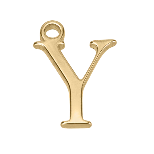 Y Gold Letter Charm