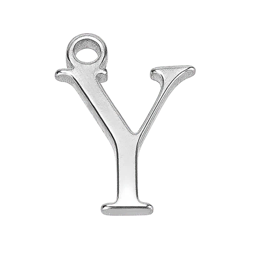 Y Silver Letter Charm